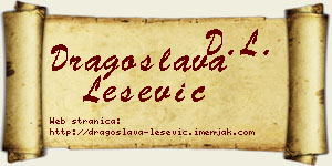 Dragoslava Lešević vizit kartica
